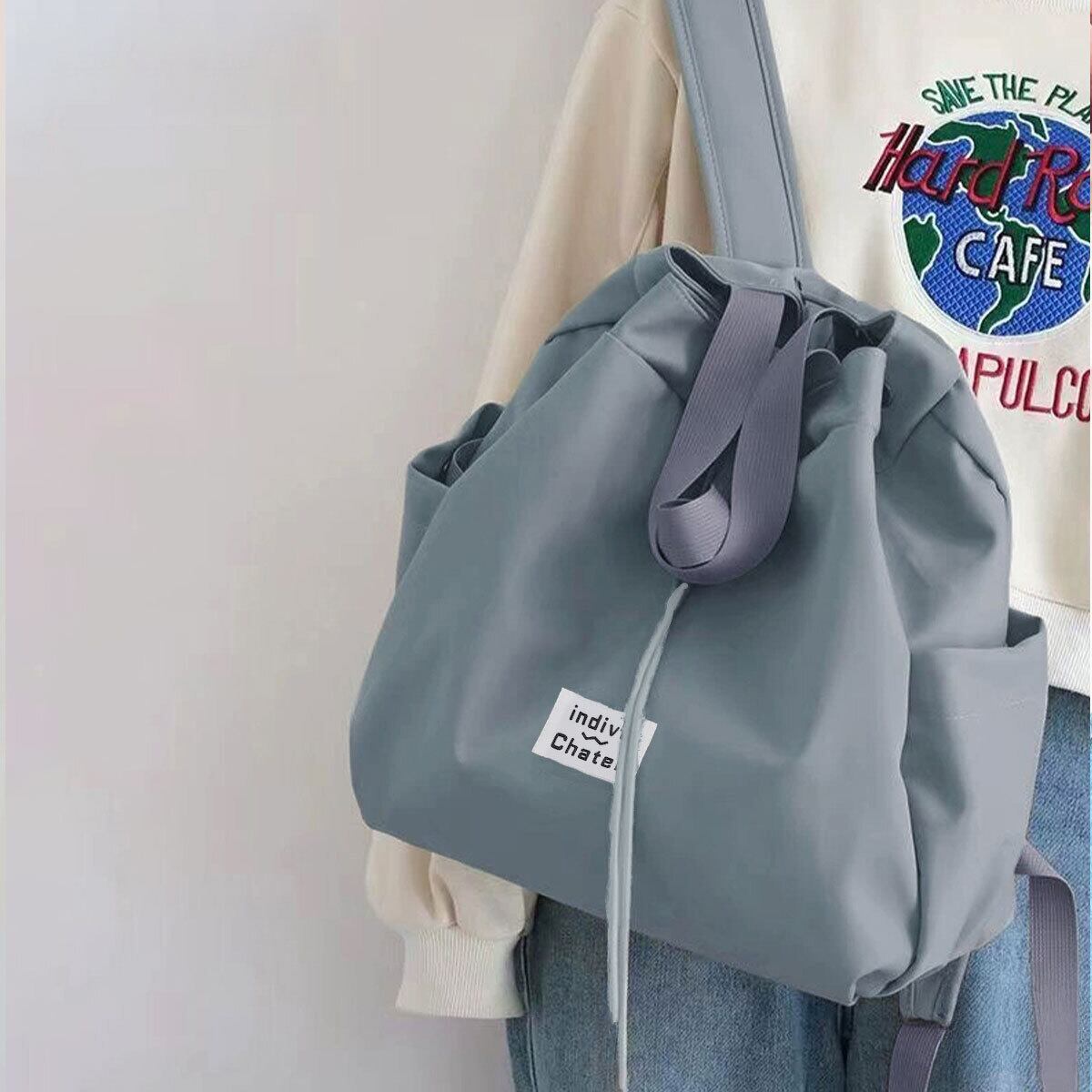 ナイロンバッグ 2way リュック トート 大容量 バッグ レディース 韓国 おしゃれ 大人 カジュアル 巾着トート かわいい 通勤 通学 軽量 A4 大人可愛い 大人女子