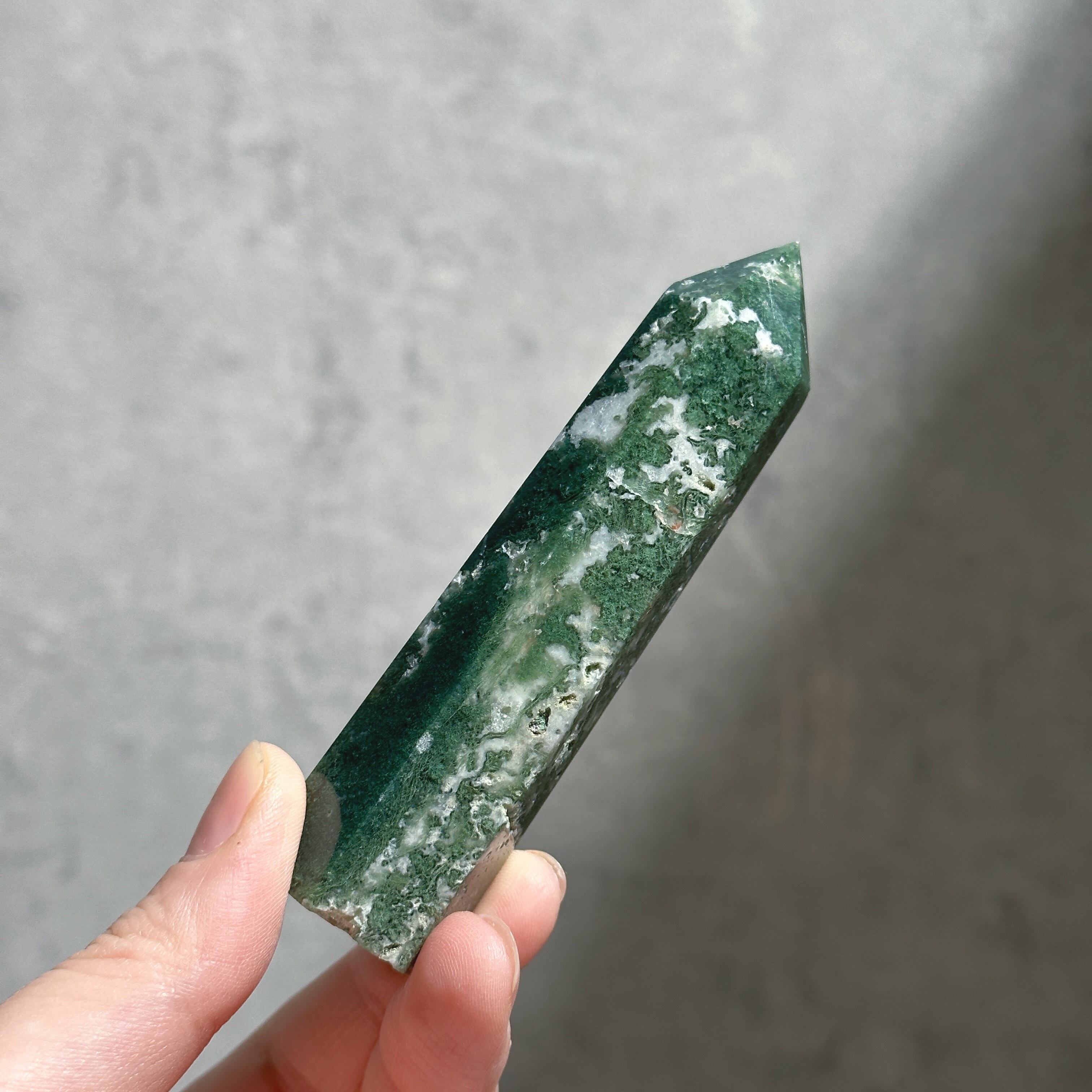 モスアゲート　タワー　ポイント　ドゥルージ　天然石 モスアゲートタワーポイントドゥルージ天然石