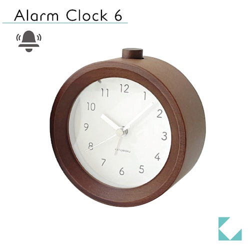 KATOMOKU Alarm Clock 6 km-89B ブラウン