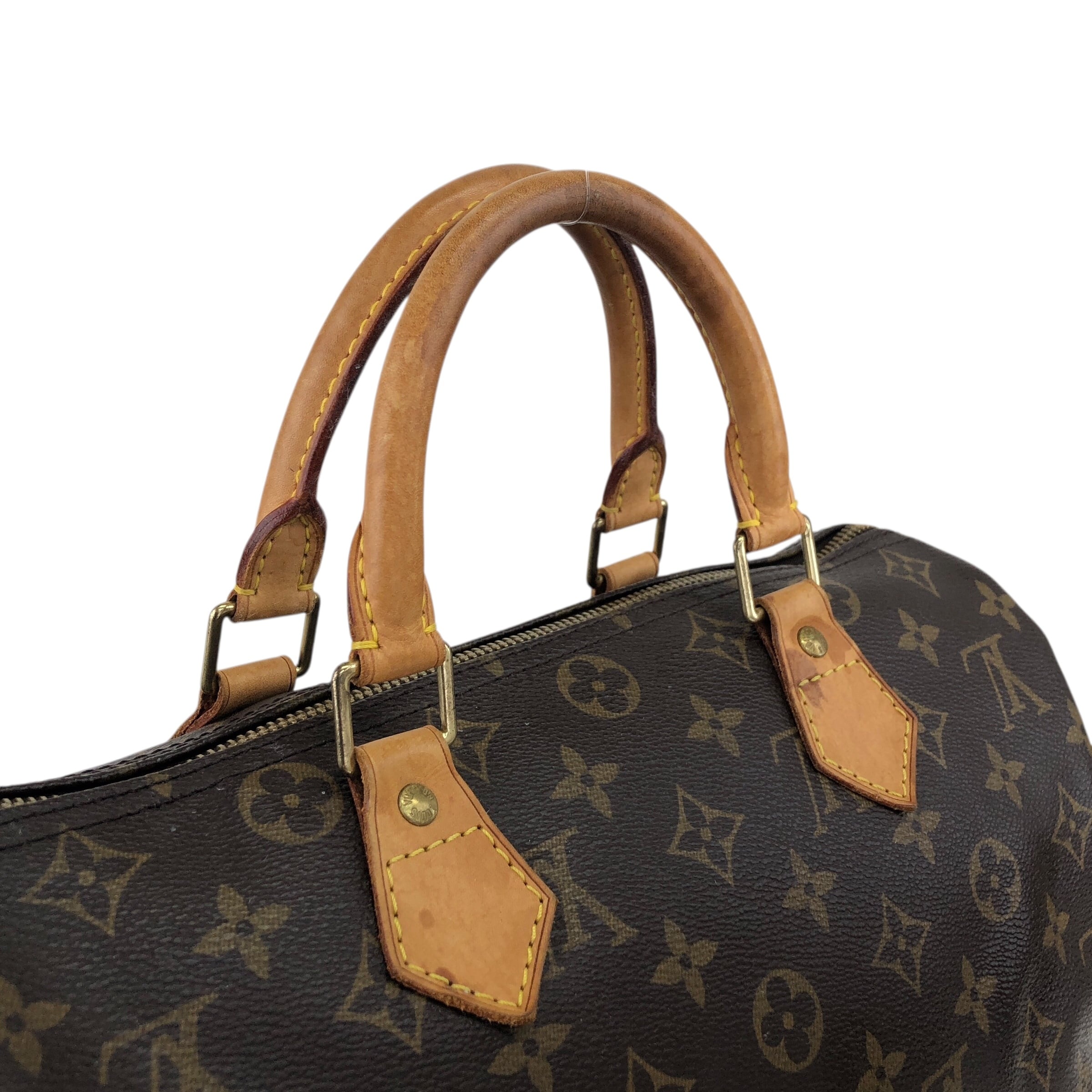 LOUIS VUITTON ルイヴィトン モノグラム ハンドバッグ ブラウン PVC