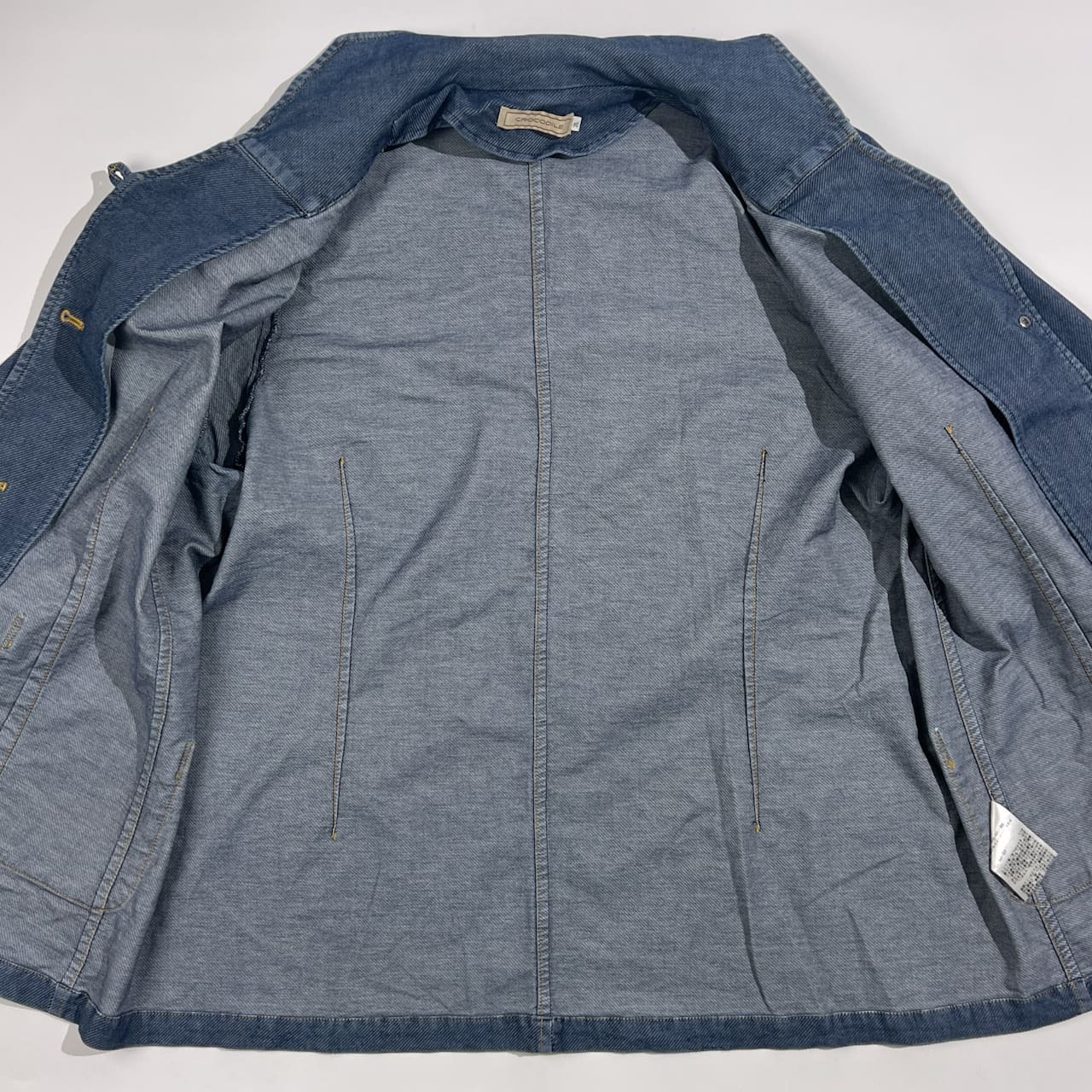 Crocodile クロコダイル デニム風 ジャケット 2L /ブルー系 レディース 大きいサイズ カジュアル