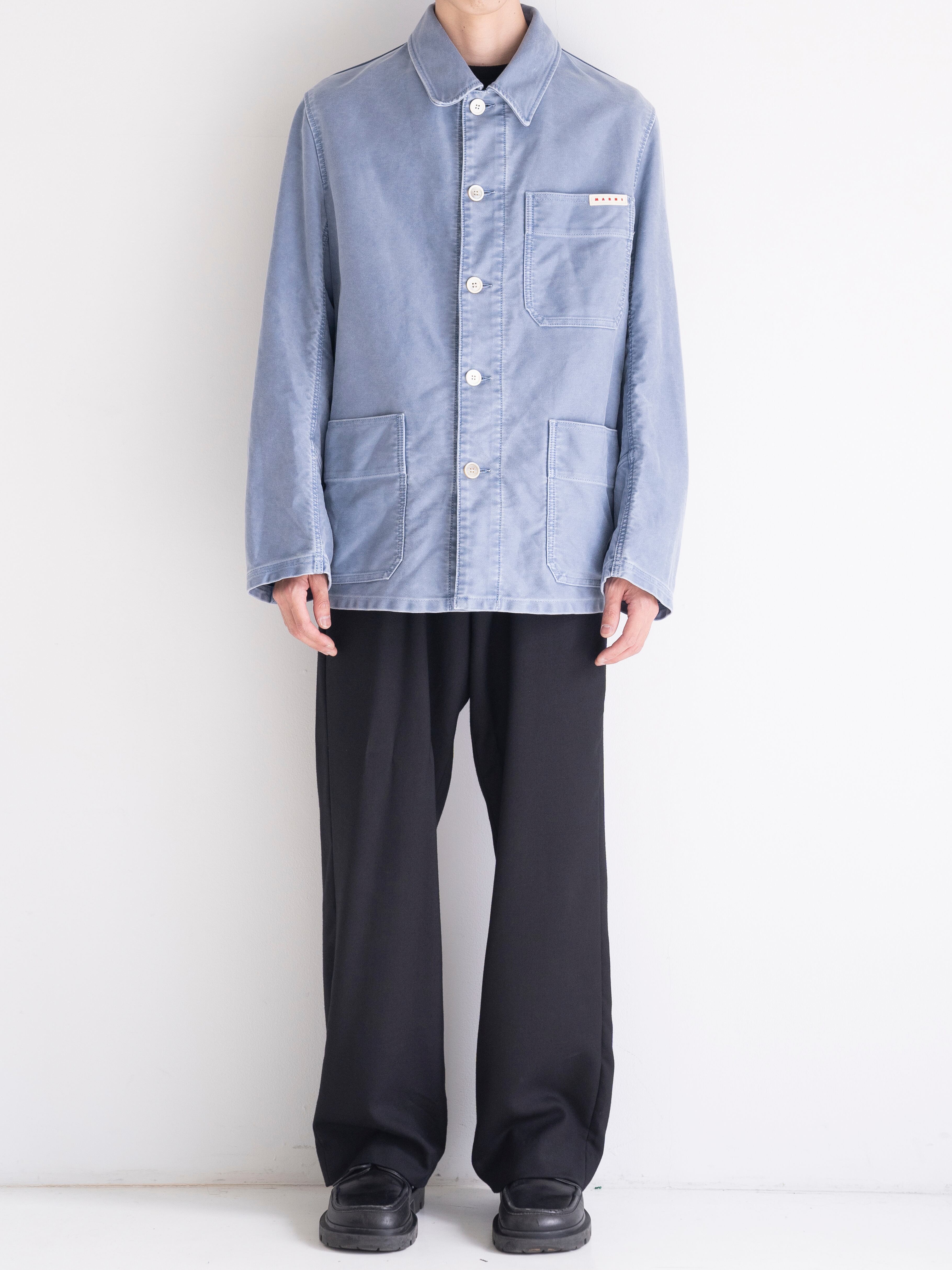 MARNI GARMENT DYED COMPACT MOLESKINE SHIRTS OPAL GUMU0026 MARNI GARMENT DYED COMPACT MOLESKINE SHIRTS OPAL GUMU0026