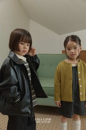 韓国子供服 / LALALAND / 26Autumn / カリロス レザージャケット / 秋服 / キッズ *XS~XL*