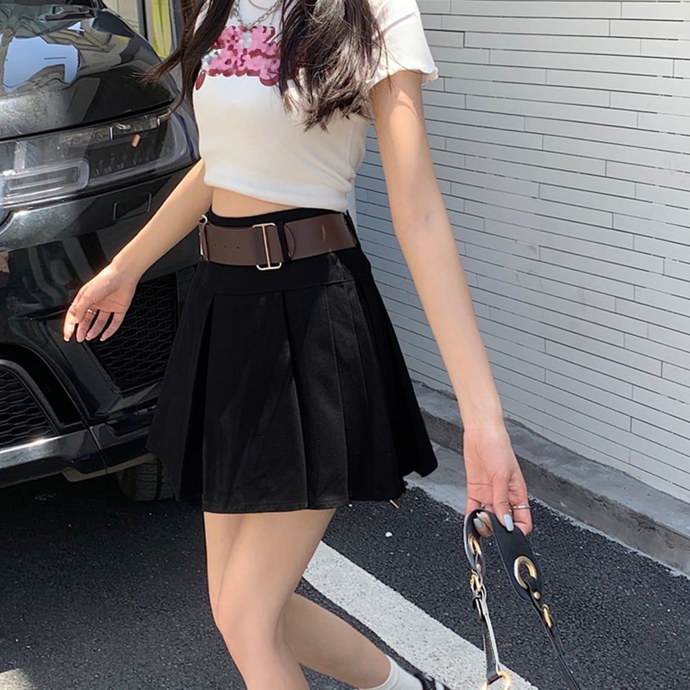 ミニボックス プリーツ スカート レディース 春夏 かわいい おしゃれ 大人 きれいめ カジュアル ミニスカート ベルト付き キュロット 大人可愛い 大人女子