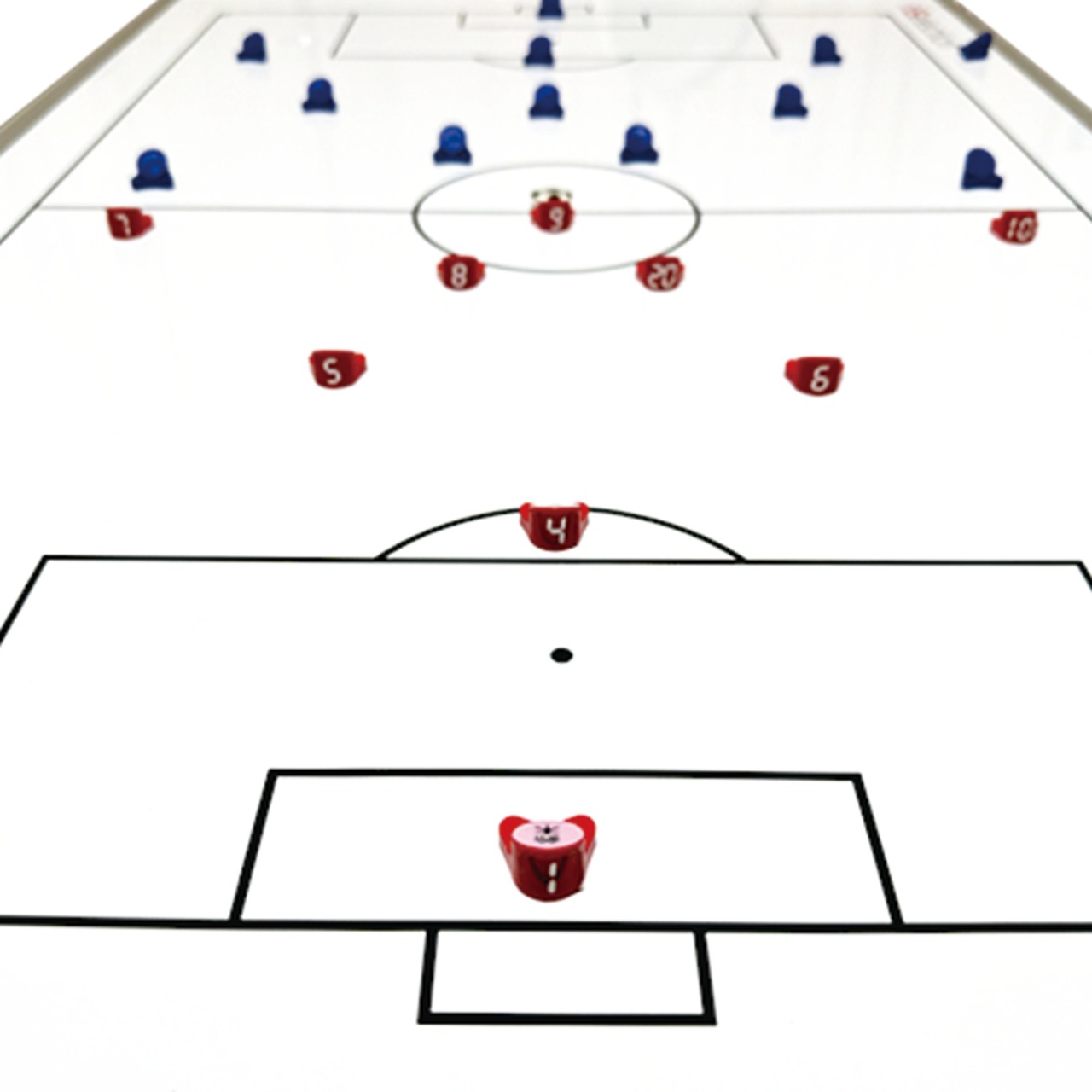 MagnaTore マグナトーレ サッカー作戦盤用 オリジナル人型マグネット 小サイズセット サッカー 青 赤 各12個 ボール2個セット 収納ポーチ付き