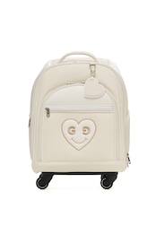GOXO ゴーエックスオー スマイルハートホイールボストンバッグ クリーム