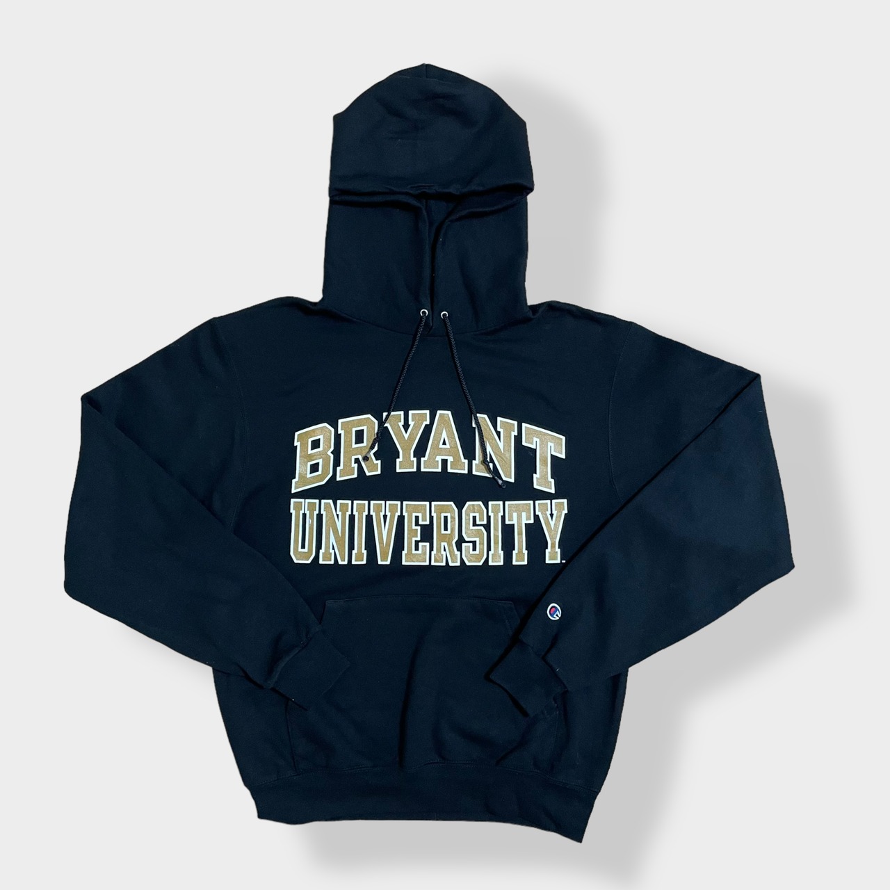 【champion】カレッジ 2段ロゴ アーチロゴ ブライアント大学  BRYANT UNIVERSITY スウェット パーカー フーディ プルオーバー SMALL チャンピオン US古着