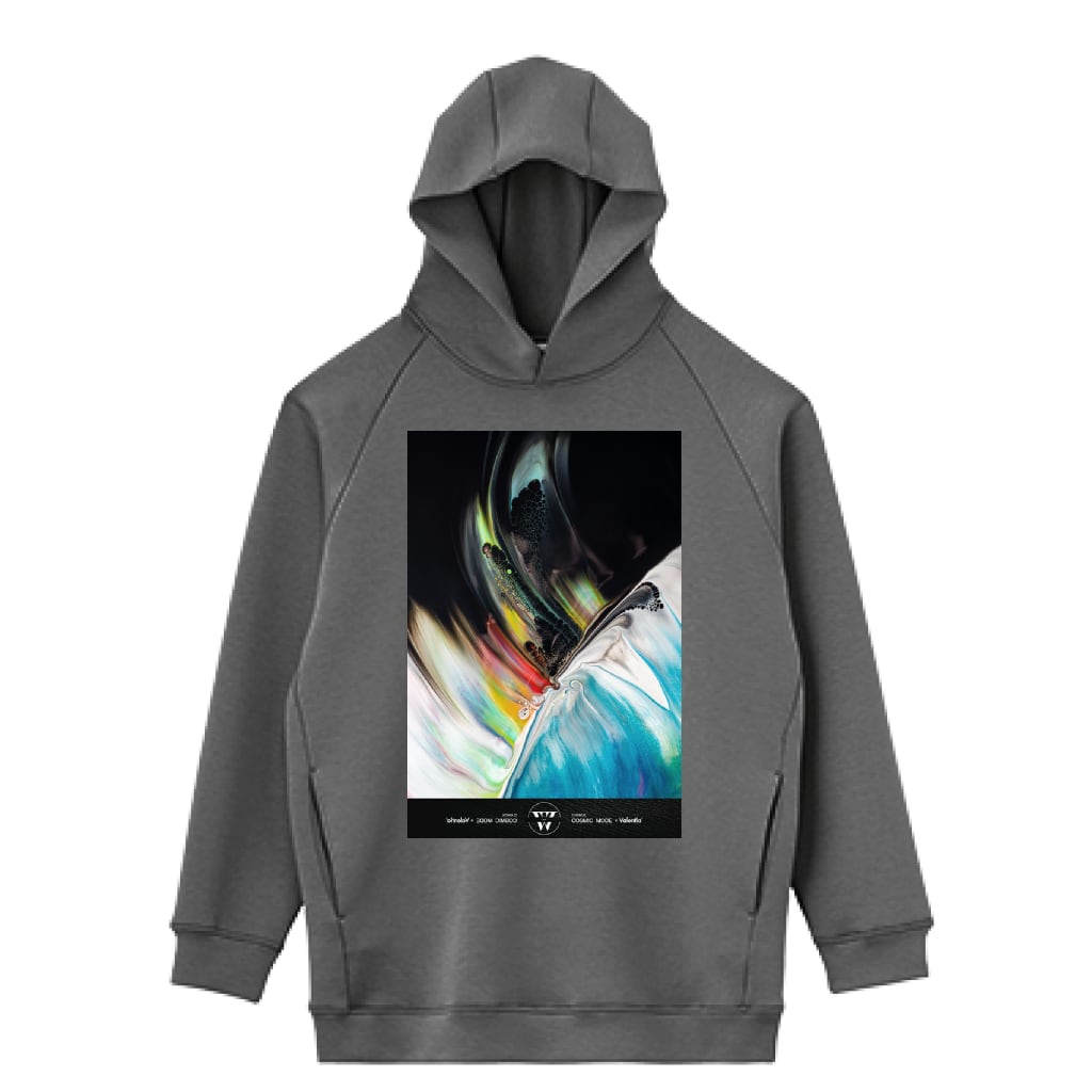 LIFEMAX 10oz ドライストレッチプルオーバーパーカー（両面印刷）