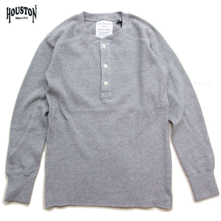 HOUSTON ヘビーサーマルロンT 20972 ヘンリーネック長袖Tシャツ 厚手の
