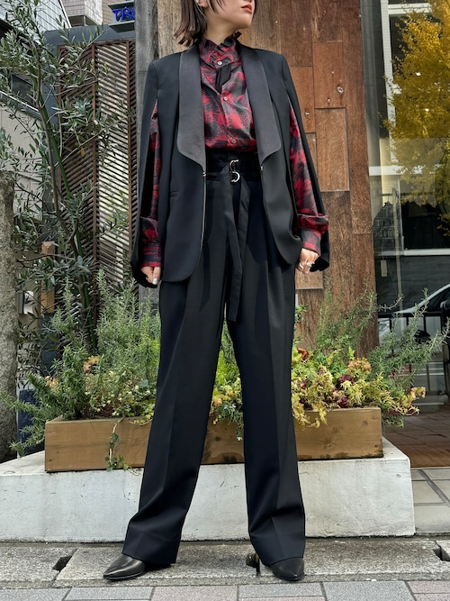 【24SS】CINOH チノ / DOUBLE BELT TWO TUCK PANTS