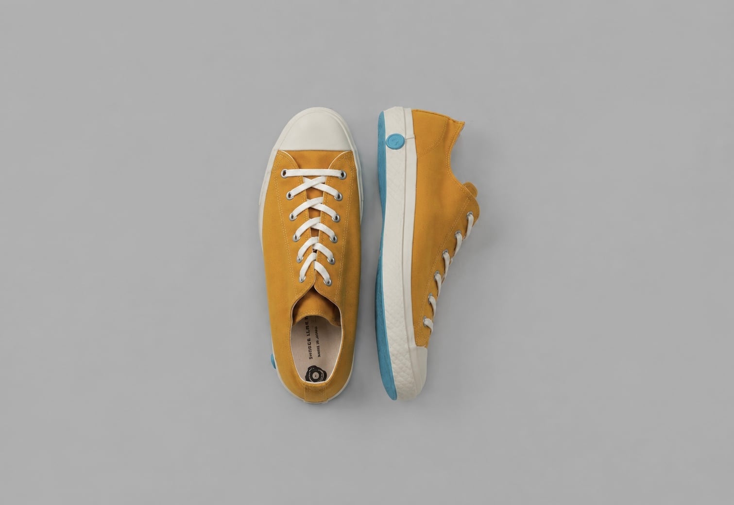福岡久留米 SHOES LIKE POTTERY（シューズライクポタリー）ローカット / MOONSTAR  (ムーンスター ) マスタード 22,23,24,25,26,27,28,29cm スニーカー  ヴァルカナイズド製法 / 大阪 OSAKA