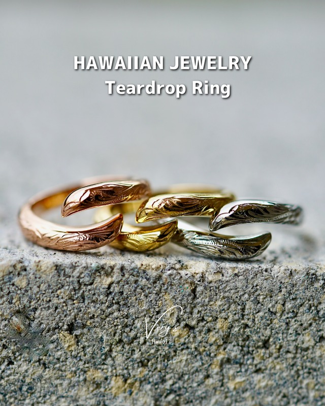 Teardrop Ring 316L【Very's Hawaii】