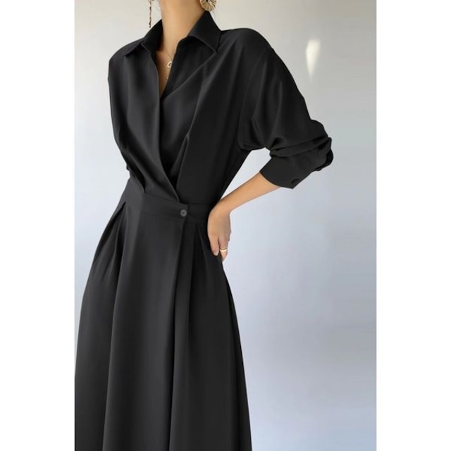 Wrap Design Shirt One-piece 237105