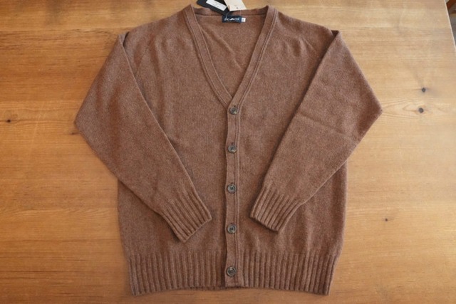 HARLEY別注　Superfine Lambswool カーディガン（ジンジャーブラウン）