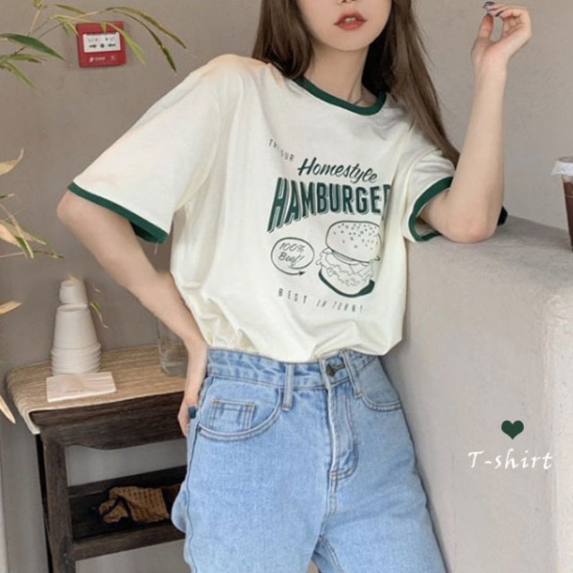 カジュアル２色Tシャツ　A0743