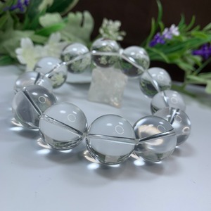 超透明！無垢玉☆大玉水晶ブレスレット