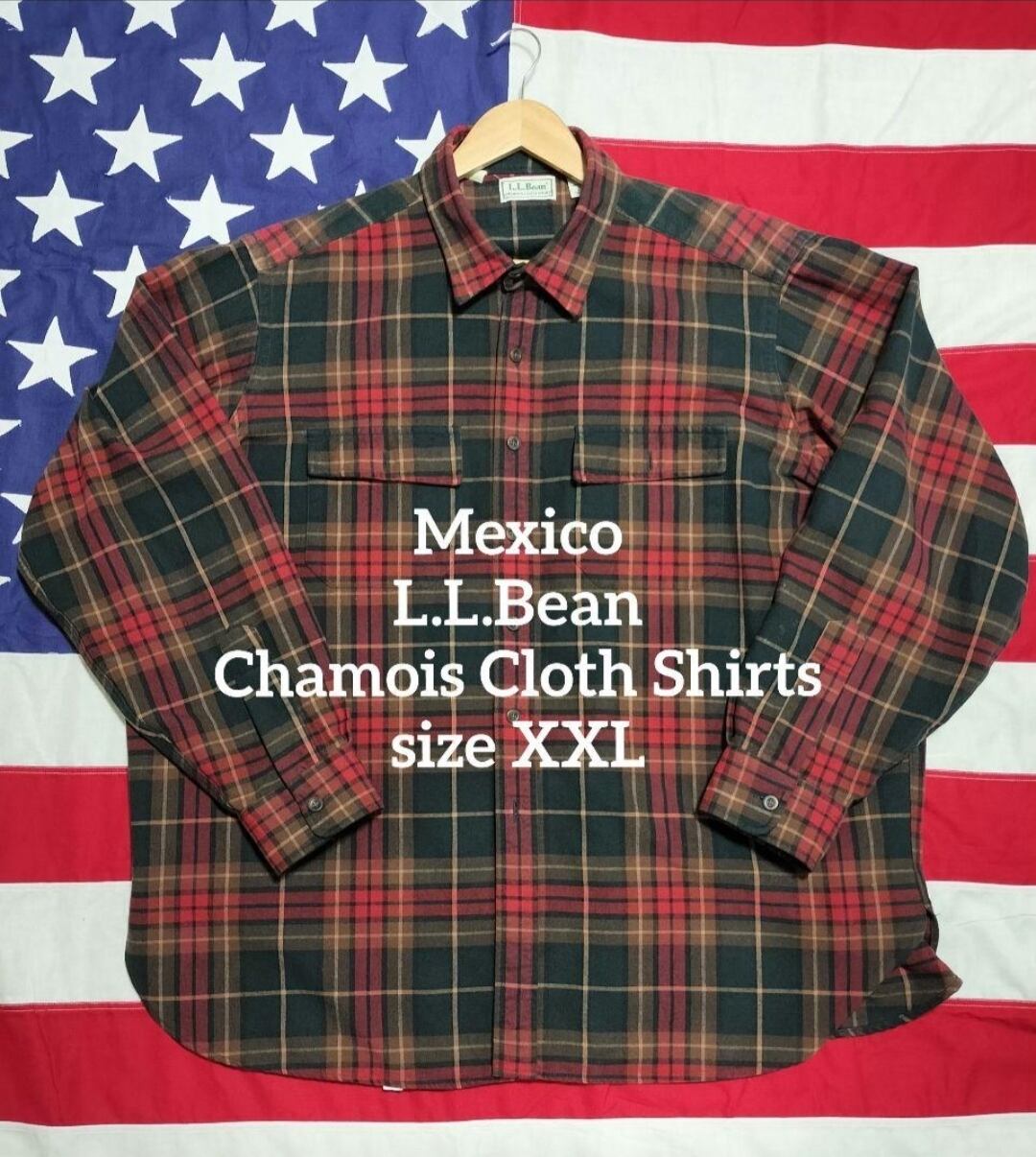 Used 長袖シャツ◆Mexico製 L.L.Bean Chamois Cloth Shirt ヘビーネルシャツ◆ヴィンテージ 古着 アメリカン