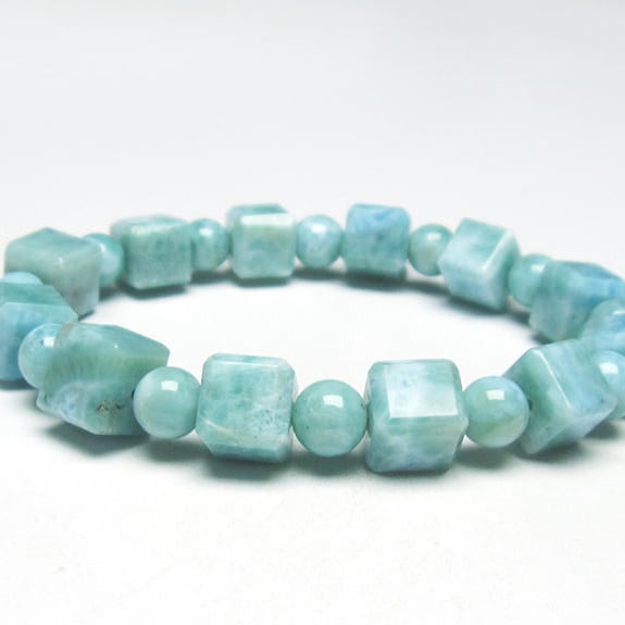 ラリマー ブレスレット ラリマール 本物 7mm 一点物 おまかせ便 111-34361