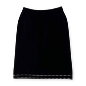タグ付き 未使用品 Pierre Cardin ピエールカルダン コットンニット タイト スカート サイズ L /ブラック/レディース