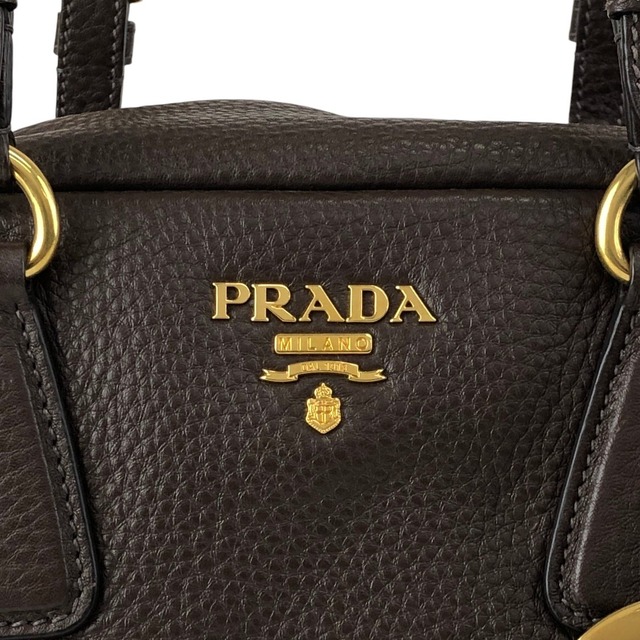 PRADA プラダ ショルダーバッグ ブラウン ロゴ レザー vintage ヴィンテージ オールド wddeyg