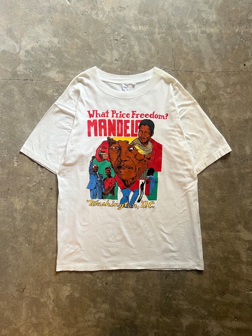 MANDELA What Price Freedom? マンデラ Tシャツ XL ホワイト ANC LIVES!