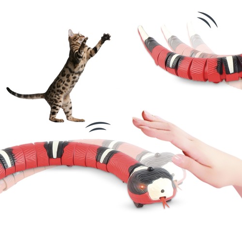 猫のおもちゃ トリッキースネーク USB充電 ヘビ 運動不足 ストレス解消 お気に入り