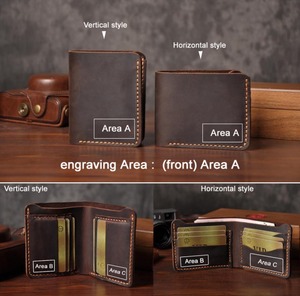 Genuine Leather Horizontal Style Wallet / 本革 レザー ホリゾンタル スタイル 横型 ウォレット