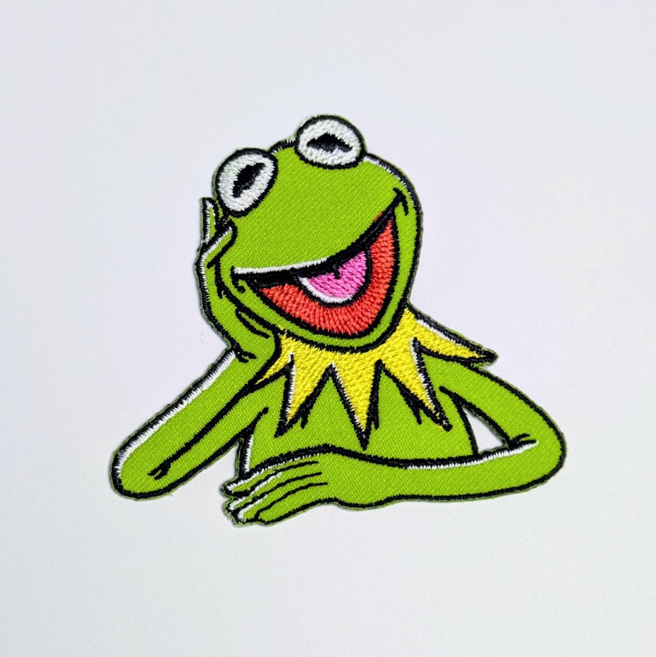 送料無料! ★刺繍アイロンワッペン★【 カーミット(Kermit the Frog)】Sesame Street / セサミストリート 〚アメリカン雑貨 アメトイ〛