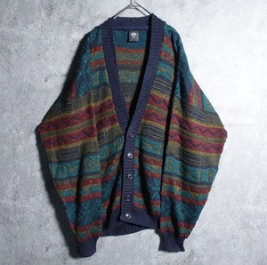 Border pattern 3D design cardigan