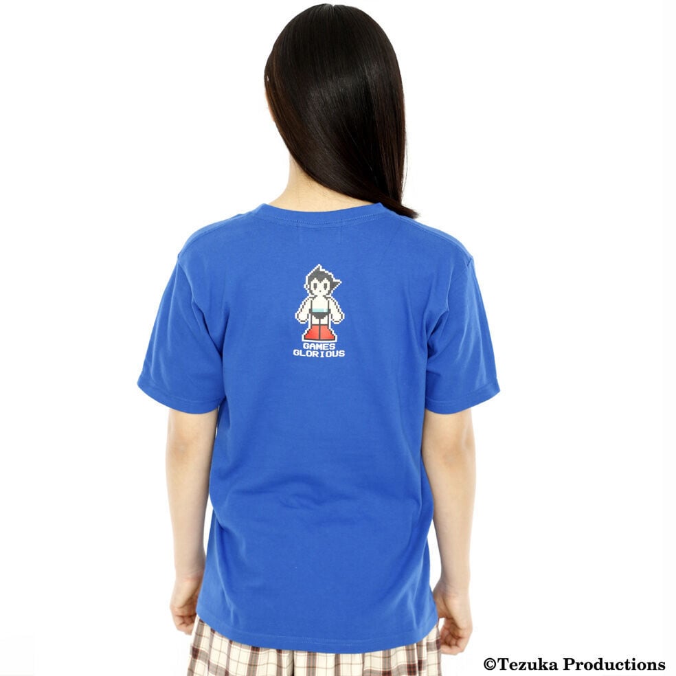 鉄腕アトム 8-bit Title Tシャツ -BLUE- / GAMES GLORIOUS