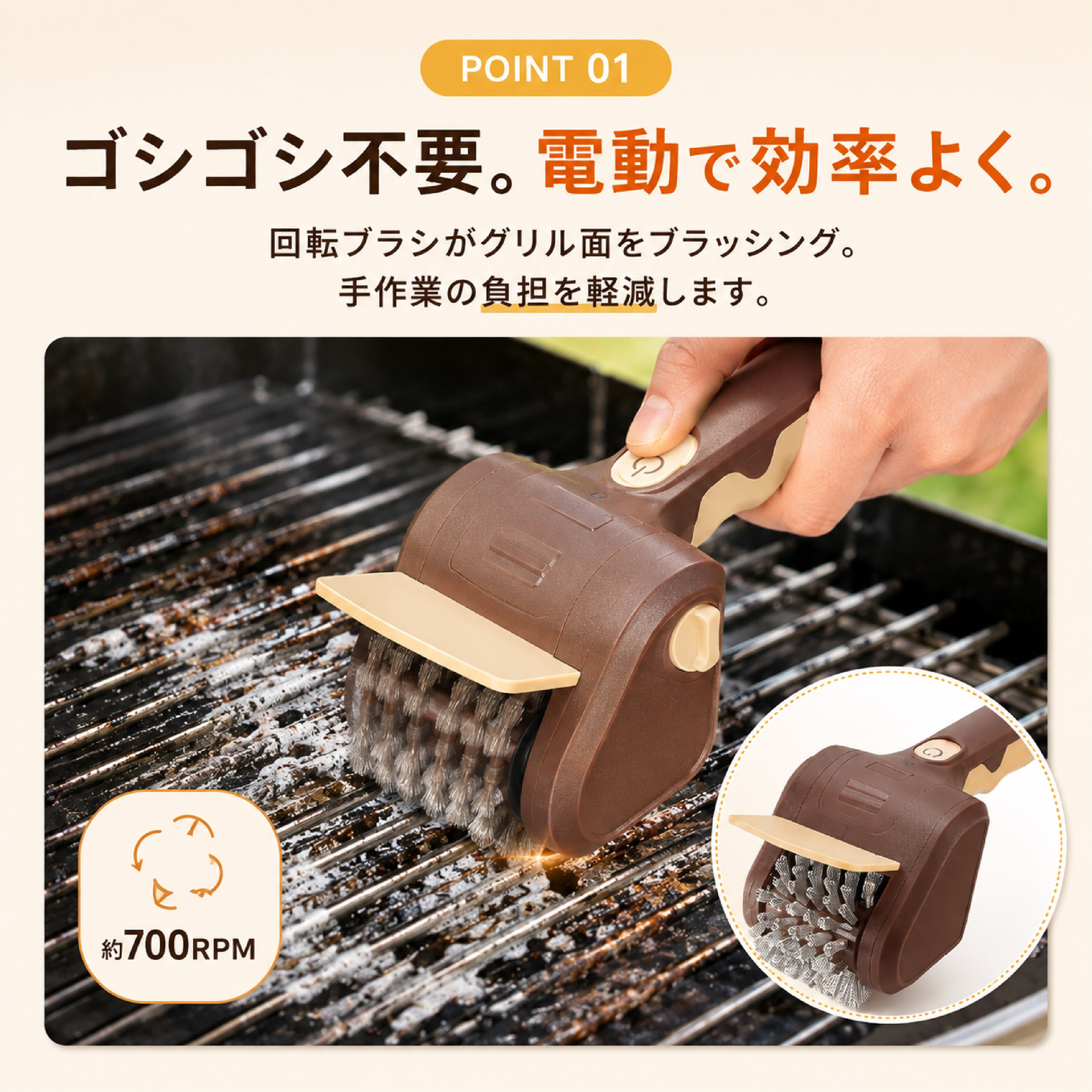 電動バーベキュー グリルブラシ Bbq 網 ブラシ Qimedo 電動 電動バーベキュー グリルブラシ Bbq 網 ブラシ Qimedo 電動