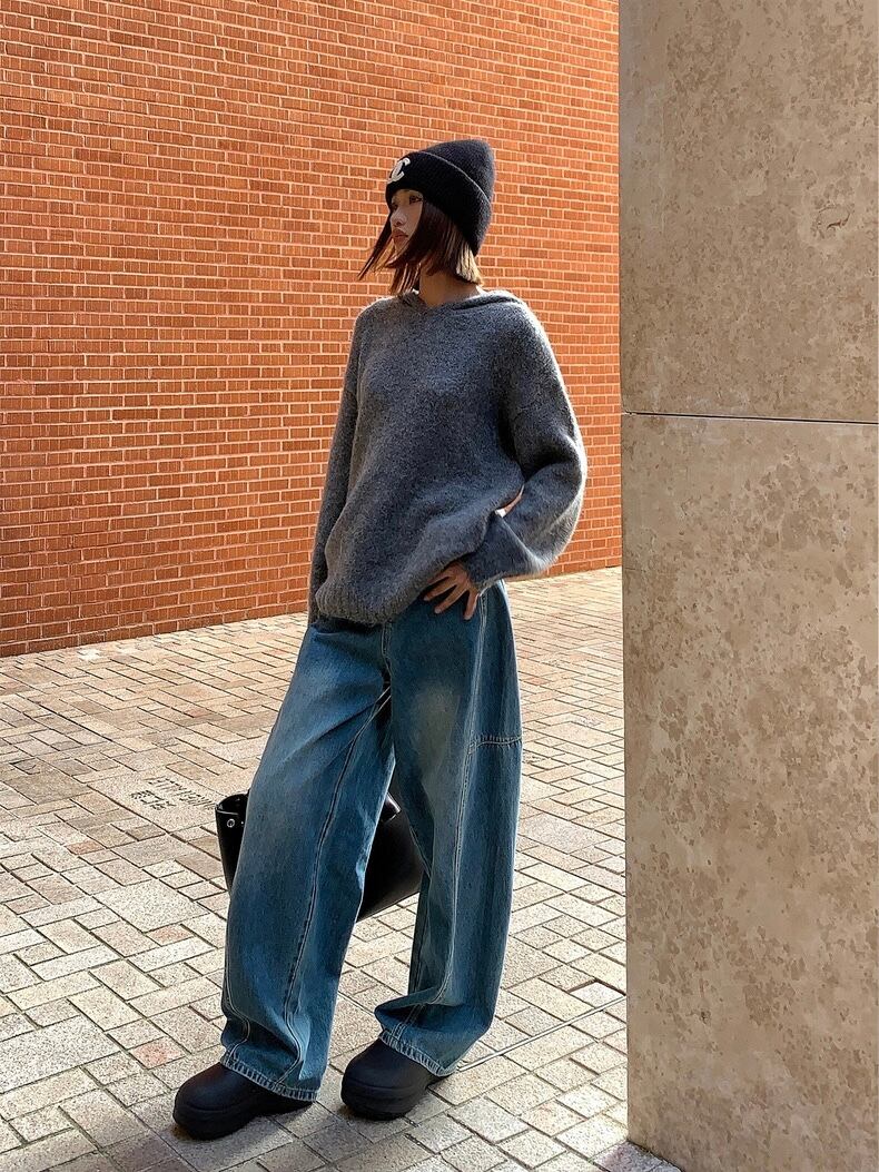 ライトウォッシュルーズパンツ