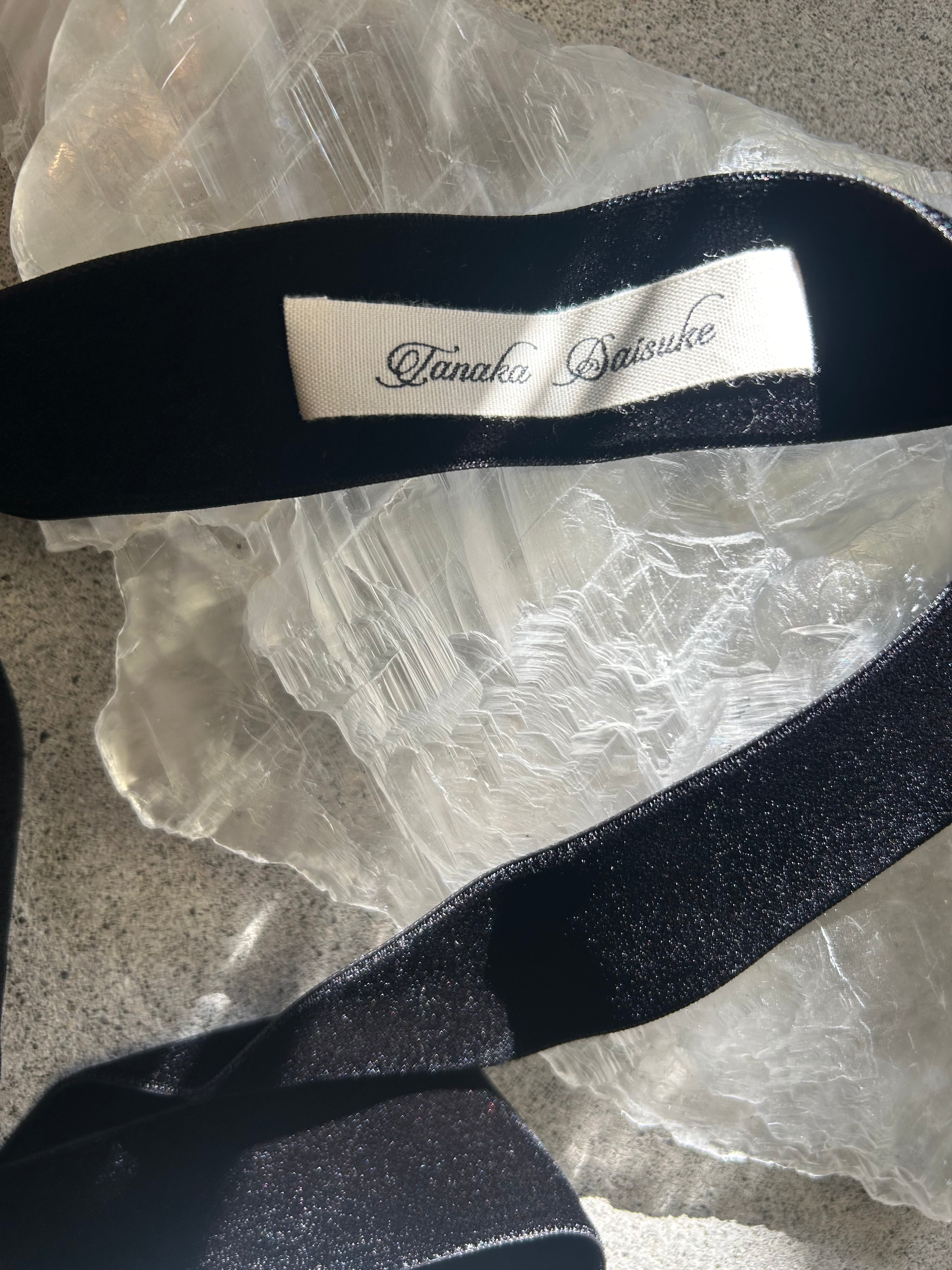 BLACK: ファッション tanakadaisuke velvet long ribbon Black