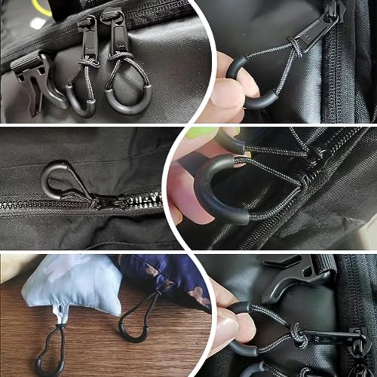 ジッパータブ 10個セット 延長 部品 ジッパープル 持ち手 ファスナーパーツ 交換用ジッパープル 取付簡単 取り付け リュック カバン バッグ ポーチ カバン/リュック/ポーチ/コートなどに ブラック 普段使いのリュックやポーチのファスナーが開けやすくなる