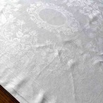 テーブルナプキン　ダマスク織　白いクロス　大判ナプキン　フランスリネン 12cldu32