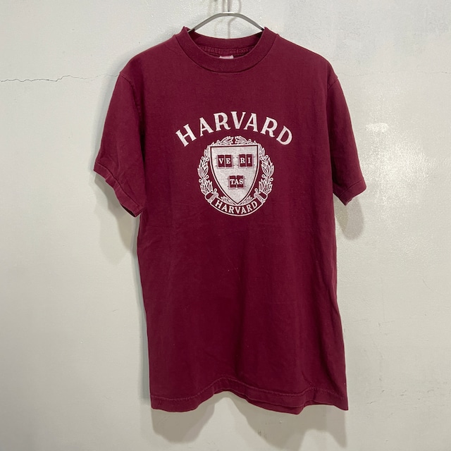 80s USA製　Champion ハーバード大学　カレッジプリントTシャツ　L