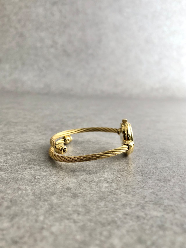 GUCCI グッチ 腕時計 ゴールド ラウンド ステンレススチール バングル クウォーツ 2700.2.L vintage ヴィンテージ オールド de3i84