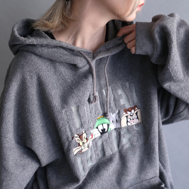 "looney tunes" character design fleece hoodie