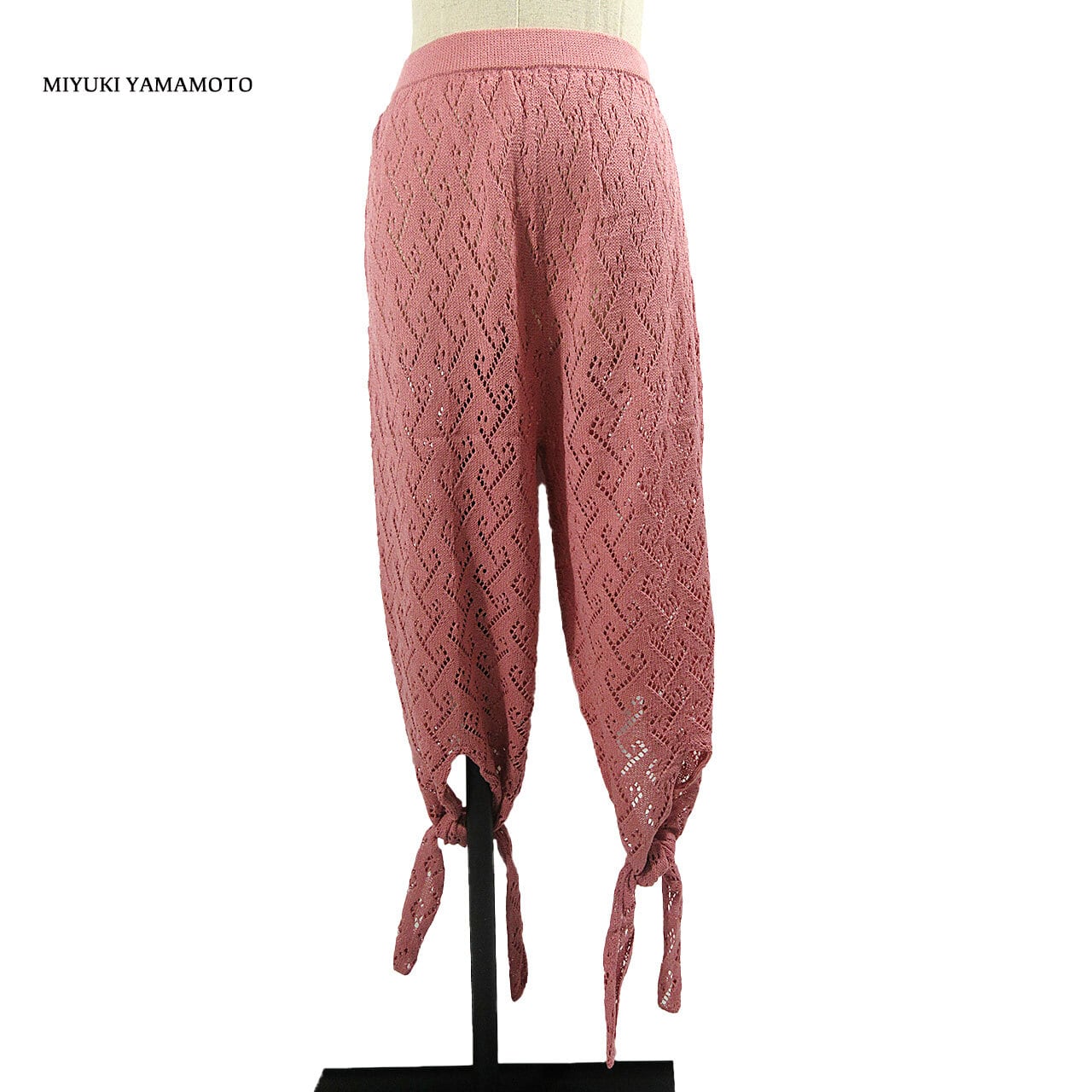 582 pink lace ribbon pants /ピンク レース リボンパンツ / 裾リボン