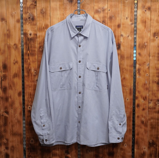S98 patagonia パッカーウェア シャツ 長袖 XL パタゴニア 90s 香港製 シアサッカー