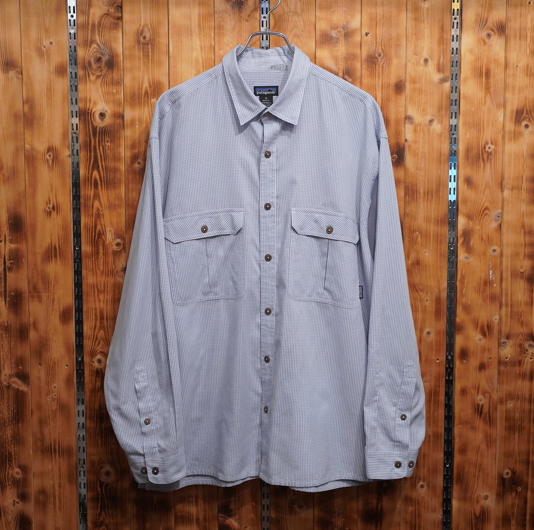 S98 patagonia パッカーウェア シャツ 長袖 XL パタゴニア 90s 香港製 シアサッカー