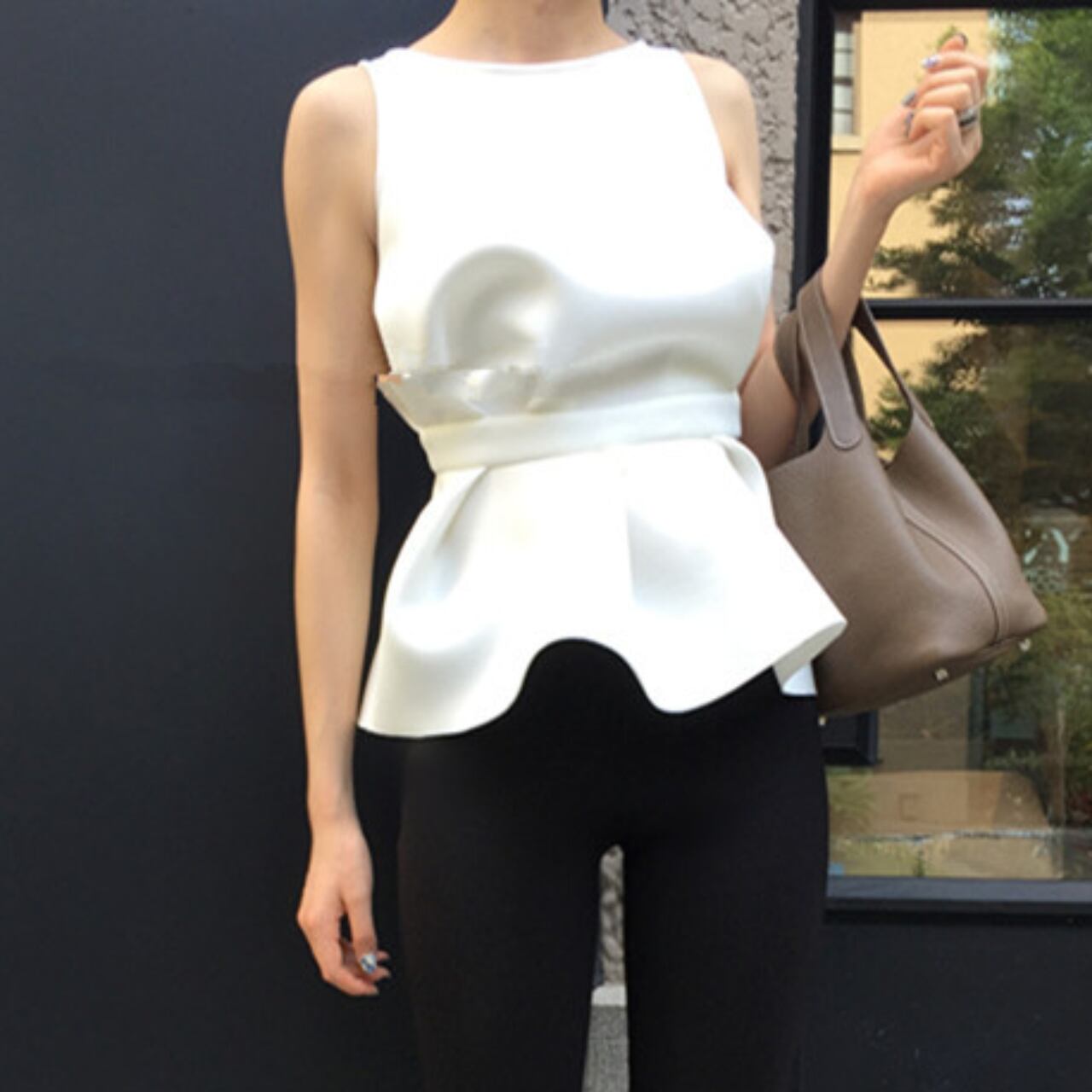 ウエスト 切り替え エレガント トップス 3412737