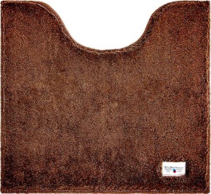 エンヴェールヘルック(R) トイレマット 55×60cm 一般サイズ ファブリック ブラウン カラーモードプレミアム ふんわり 高級感のある深い色味 洗濯OK 滑り止め加工 抗菌・防臭・消臭