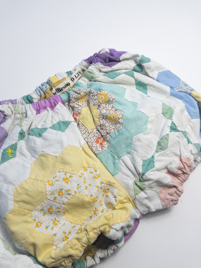 《即納》Nellie Soo / Vintage quilt bubble shorts 001 (0-1.5Y)