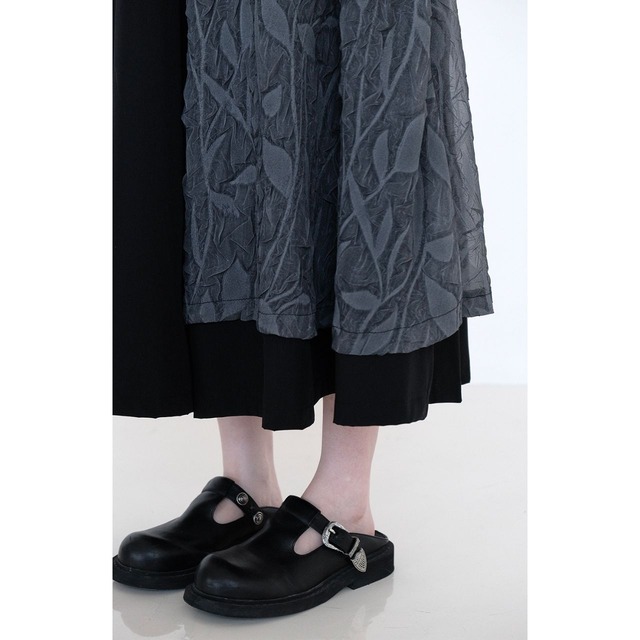 Jacquard wide leg pants C0349