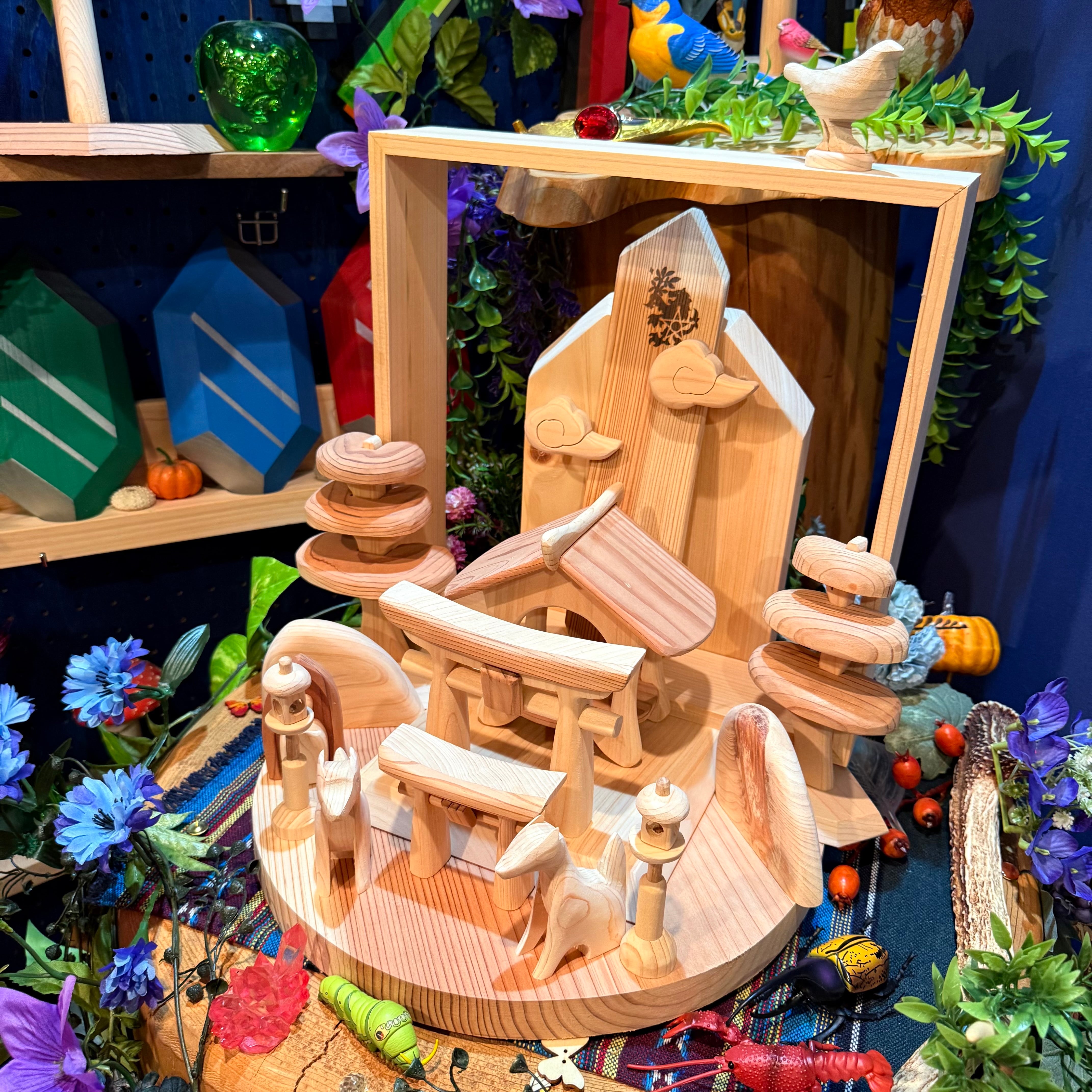 ミニ神棚フルセット〜雅（みやび）〜（横30cm高さ30cm） | simanto工房