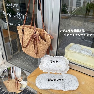 予約【№B08409】ナチュラル籐編み風　キャリーバッグ（ショルダー・ハンドバッグの2WAY）