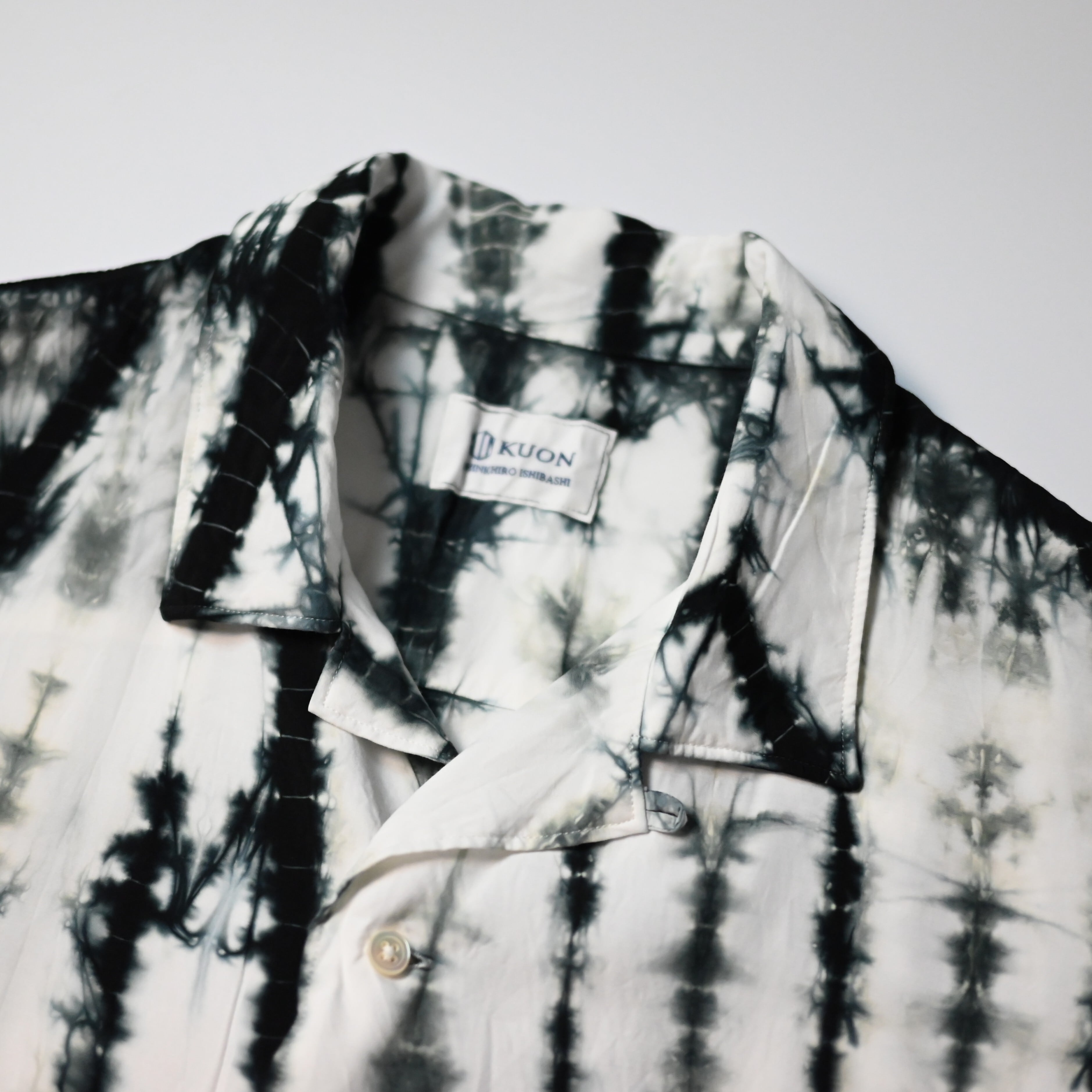 KUON / Arimatsu Shibori Camp Collar Shirt | GANKO