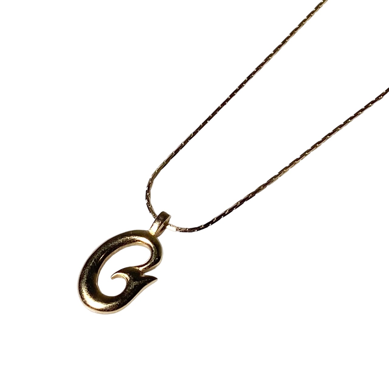 vintage GIVENCHY metal “G” pendant necklace