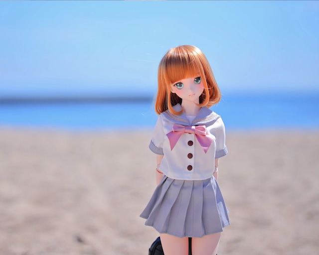 DD / DDS / Smartdoll対応OF【県立かもめヶ浜高校制服　半袖（ホワイト）】DD / DDS / Smartdoll Outfit 【kamome high school uniform (short sleeve white)】